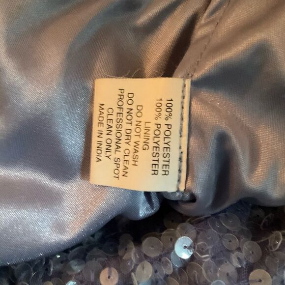 Mac Duggal 5745 Womens Sequined Faux Wrap Cut Out Puff Sleeve Gown Dress - Picture 8 of 16